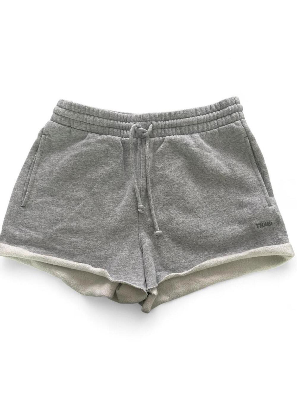TNA Cozy Fleece Boyfriend Fit Gray Sweat Shorts Medium